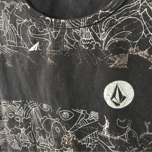 Volcom mens black novelty print tank top - Picture 5 of 9